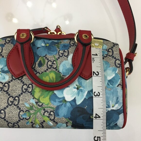 GUCCI-Mini GG Supreme Blooms Print Bag Crossbody NWT 100% Authentic - Picture 15 of 16